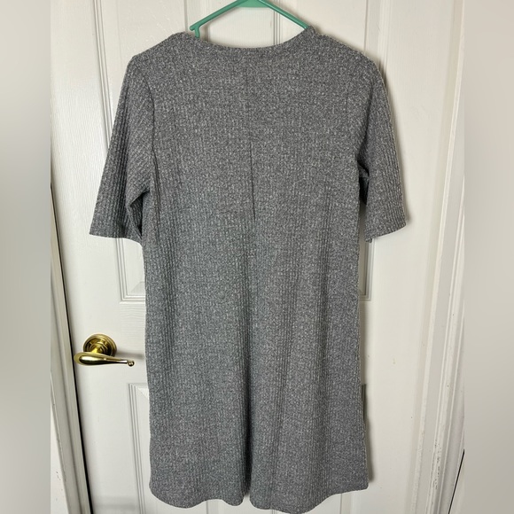 Greige women’s waffle knit midi dress in heather gray, size S - Picture 5 of 5